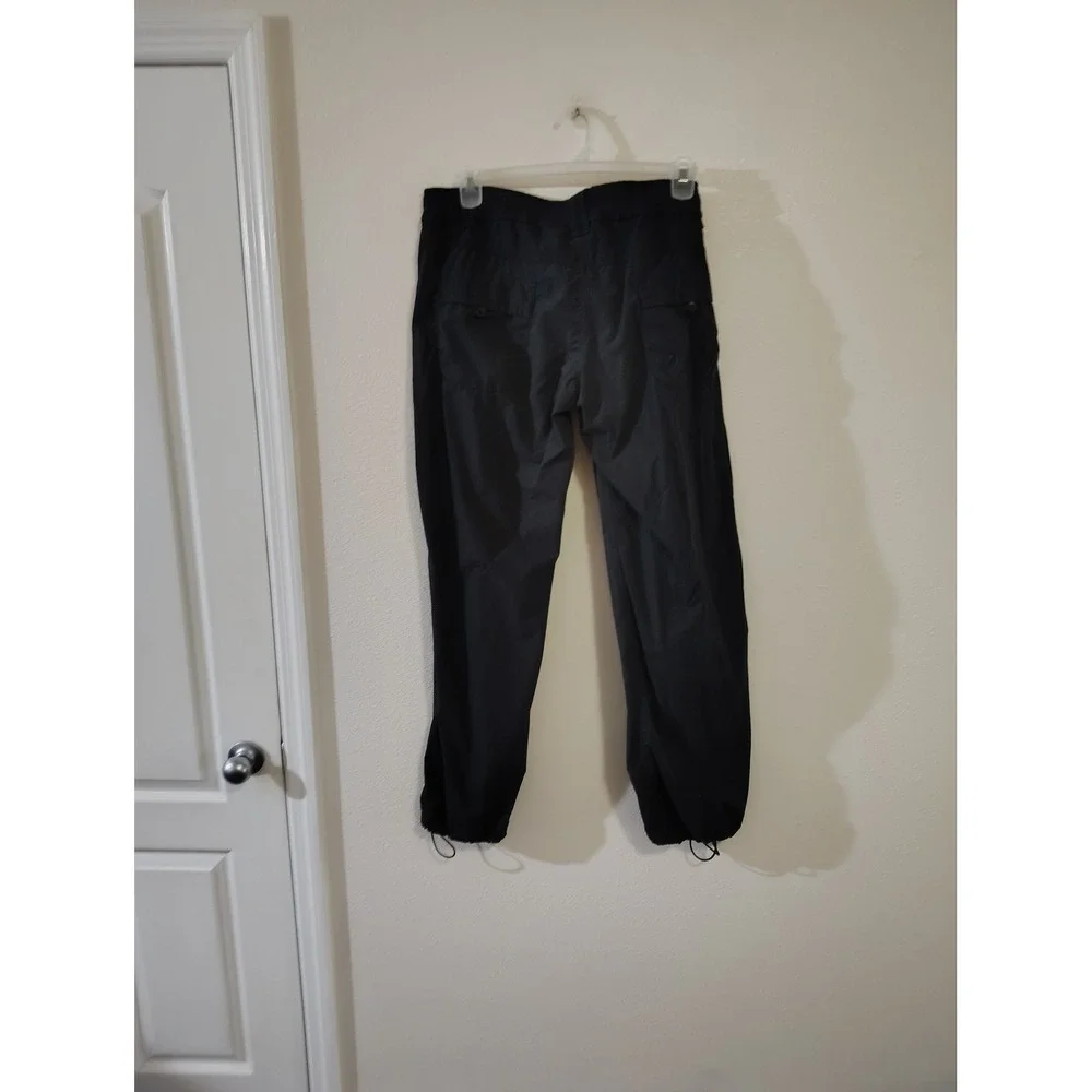 Nike Sportswear Women Black Woven Track Pants Bungee Hem XL 16-18 Athletic